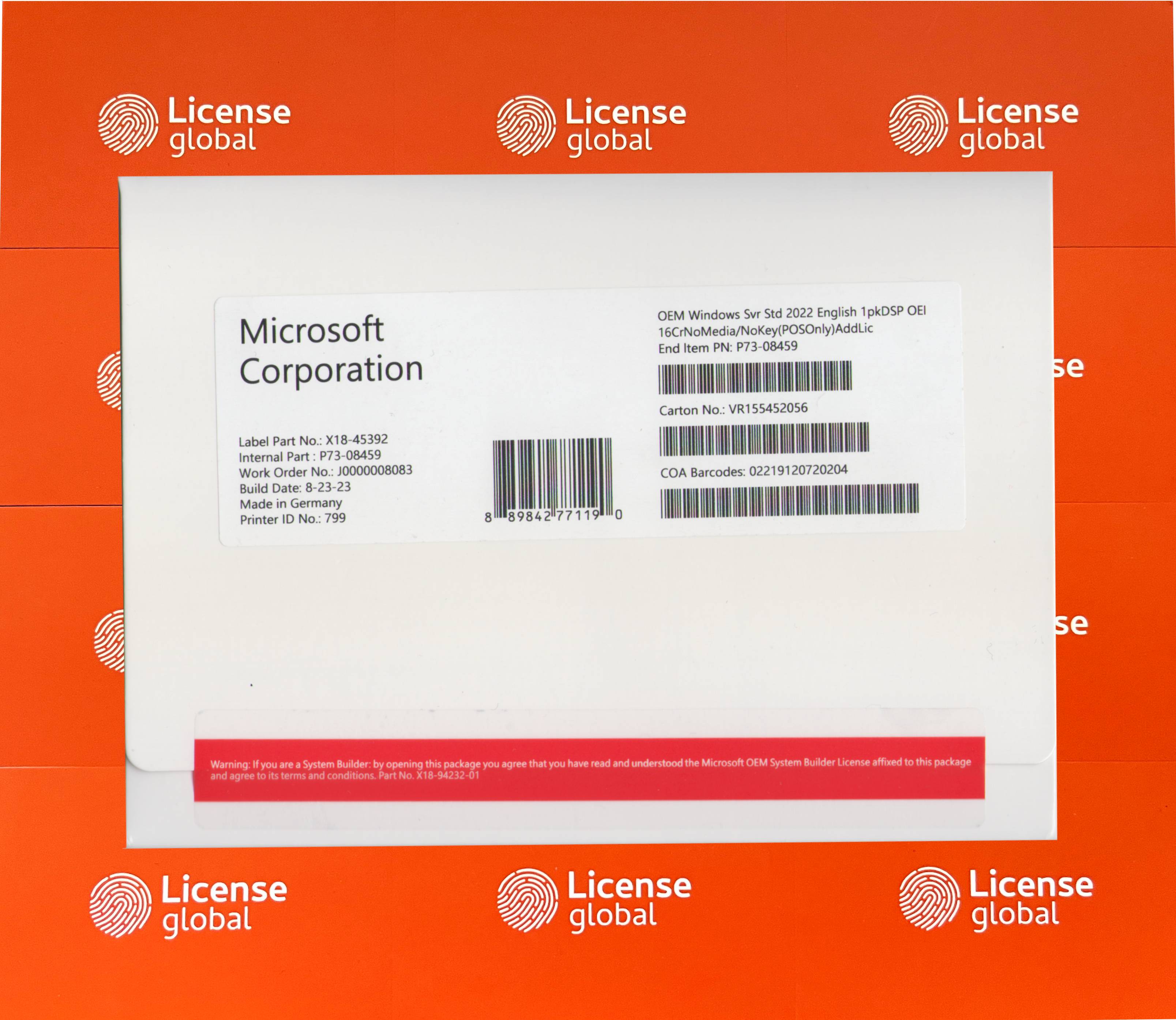 Windows Server Standard 2022 – Lizenzbox hinzufügen