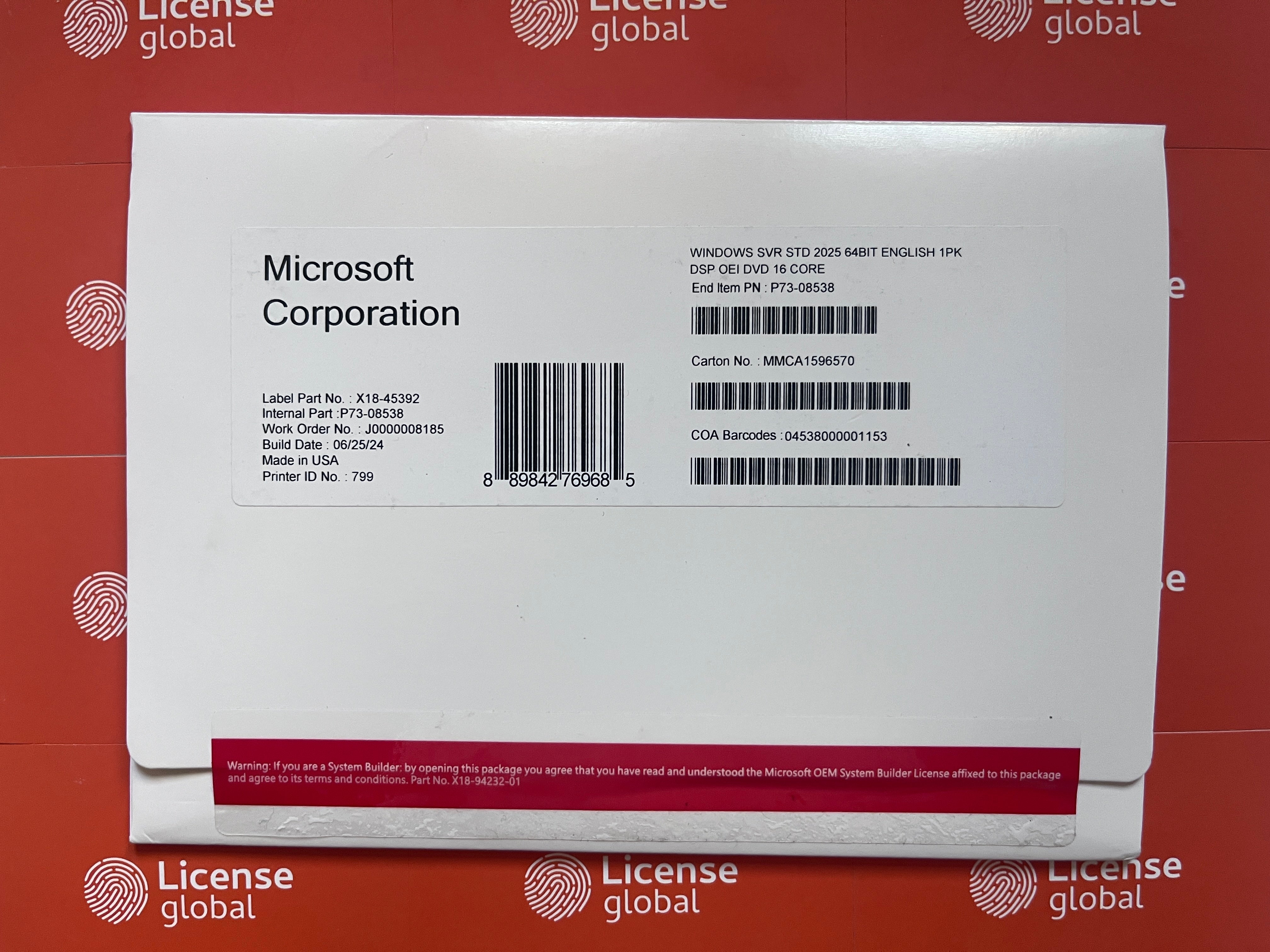 Windows Server 2025 Standard 16-Kern-Box