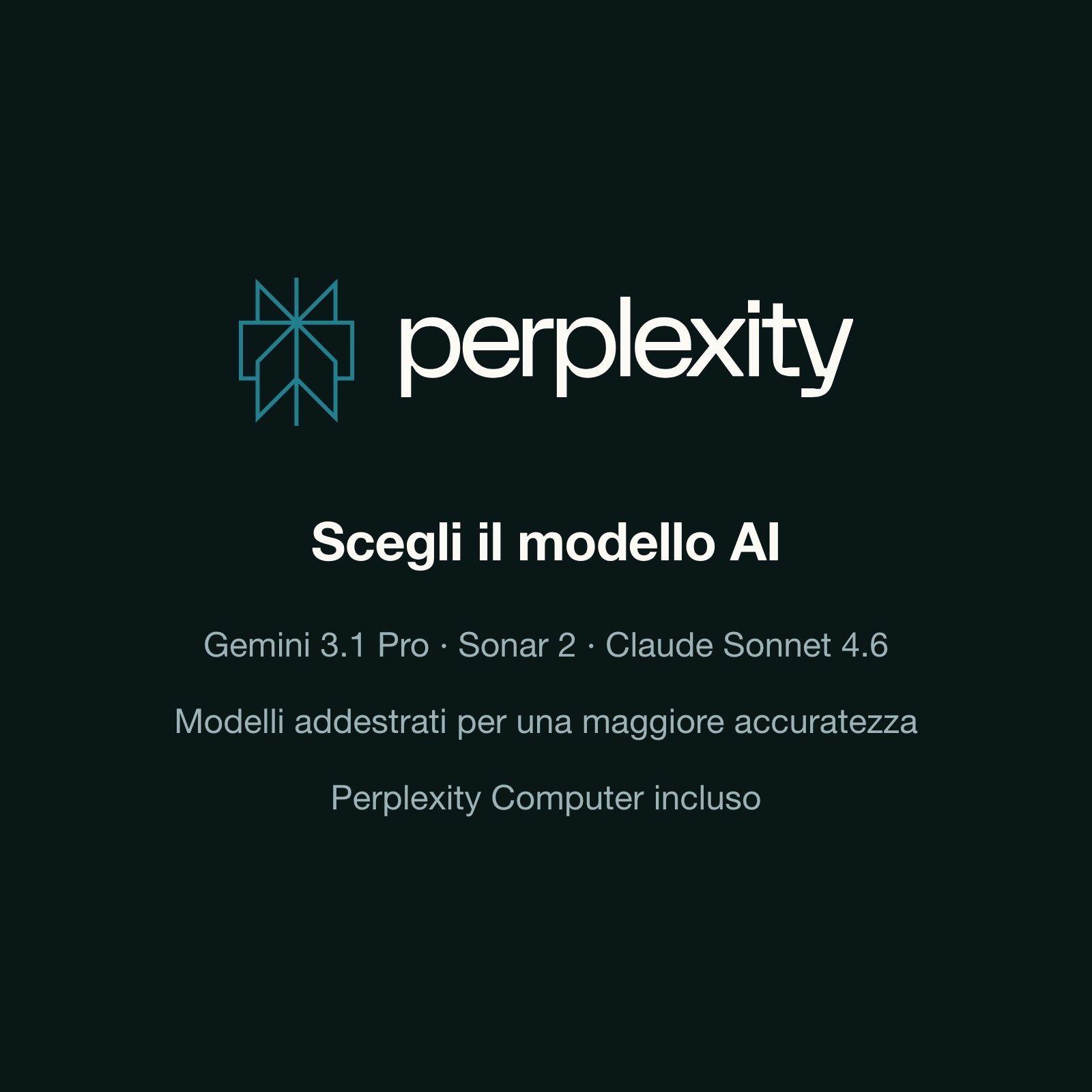 Perplexity Pro: scegli il modello AI, Gemini, Sonar, Claude