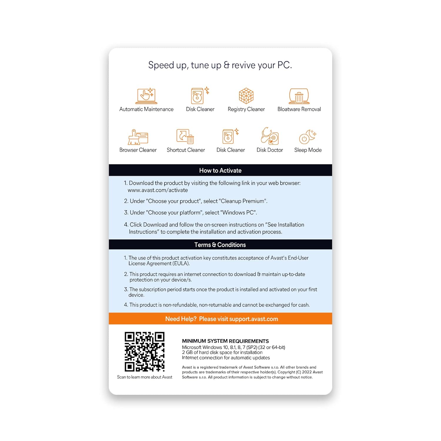 Avast Security PC-Bereinigung 1 PC 1 Jahr