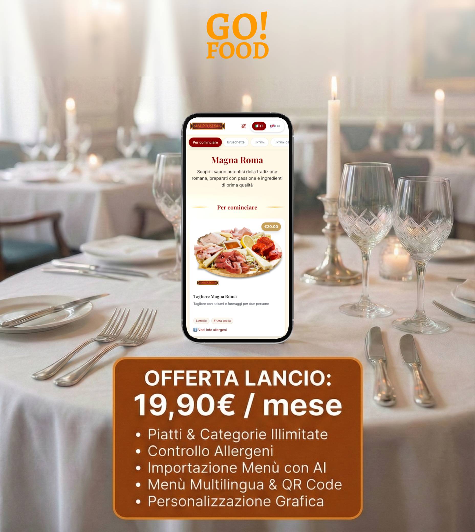 GO!Food – Digitale Speisekarten für Gastronomen