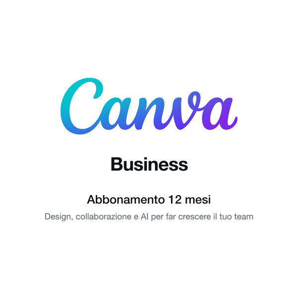 Canva Business - Abbonamento 12 mesi per team, logo Canva