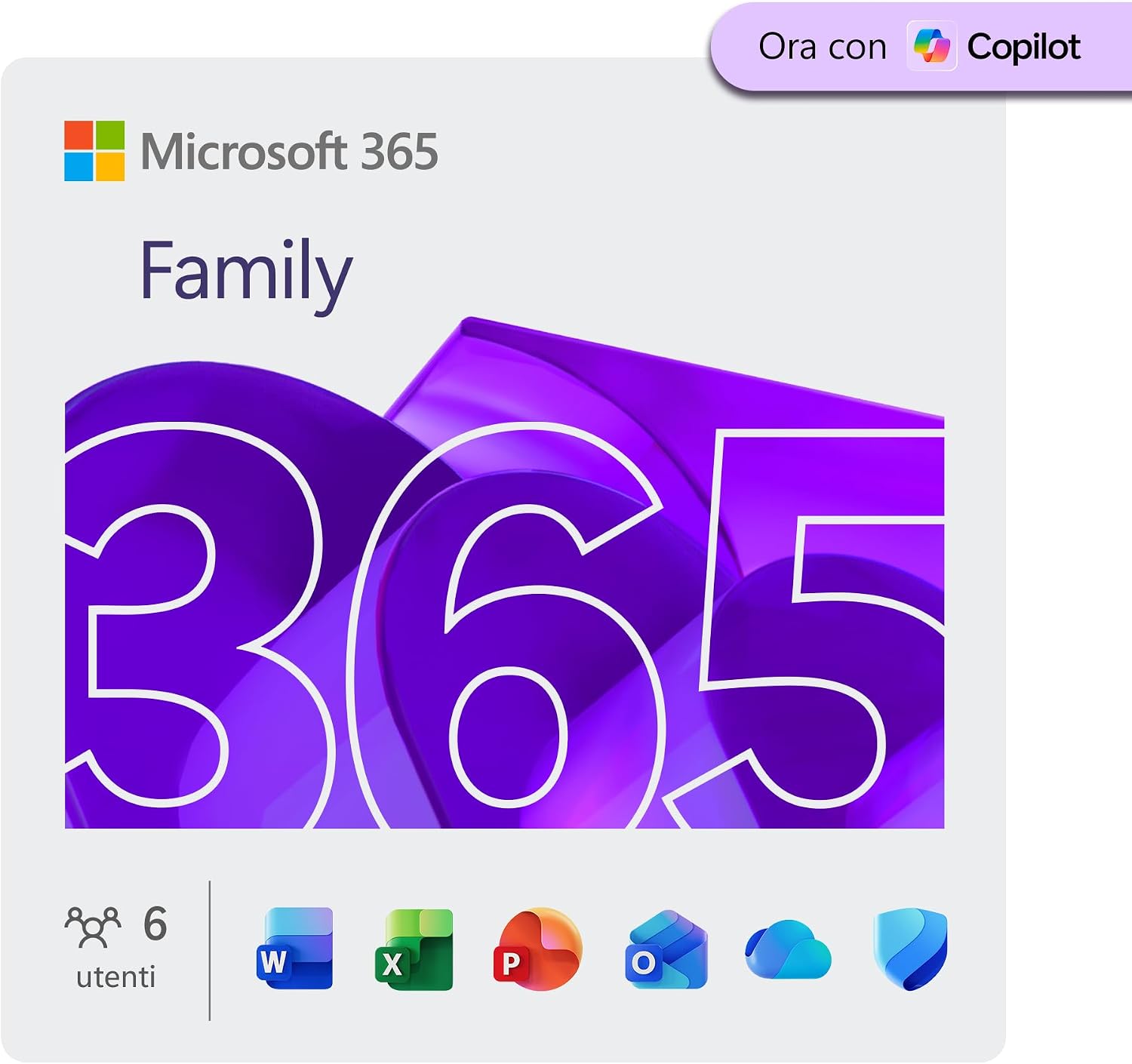 Microsoft 365 Family 12 mesi 6 utenti con Copilot